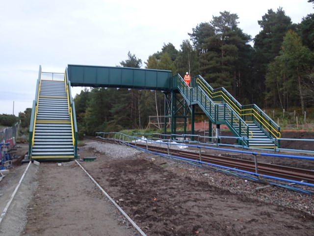 Level crossing closure signals safety improvement on Inverness railway: New footbridge at Petty (2)