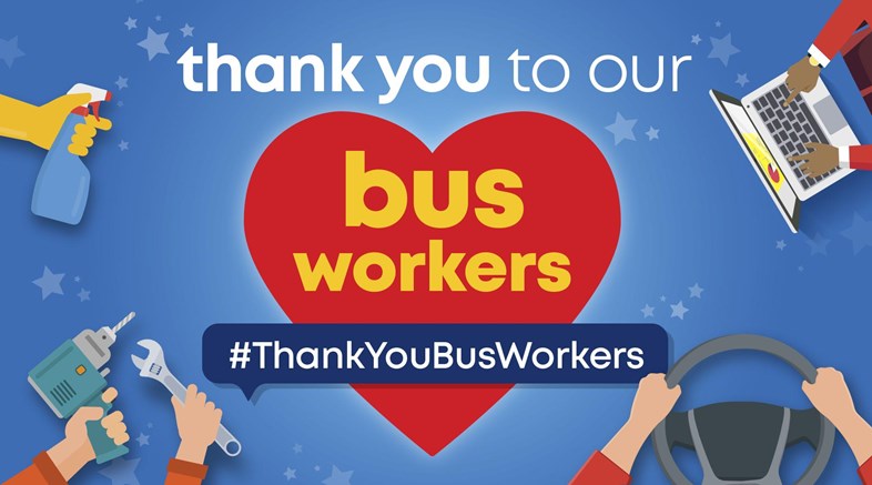 Bus and coach industry pays tribute to key workers: Thank you to our bus workers