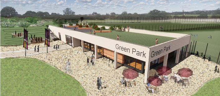 Green Park Sports Hub pavilion: Artists' impression of the Green Park Sports Hub pavilion