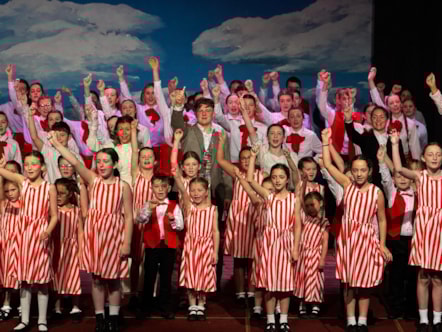 Ysgol Bro Preseli pupils performing Chitty Chitty Bang Bang