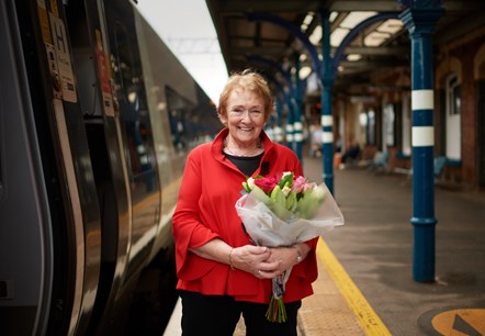 June Rosen at Stockport station