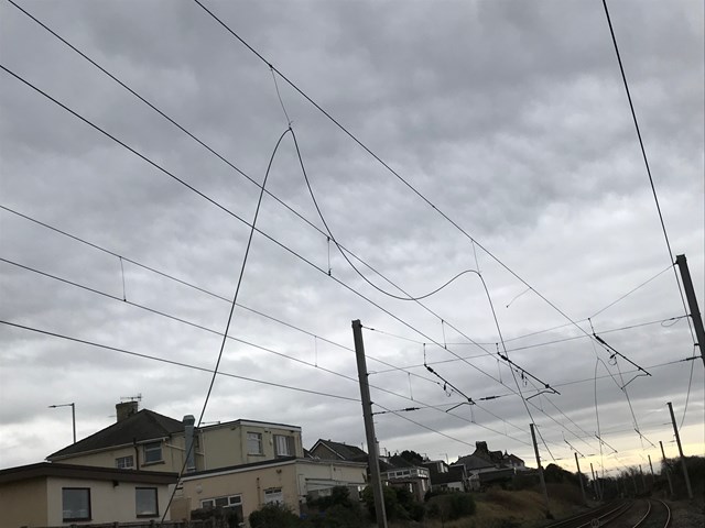 Overhead line damage Hest Bank 2