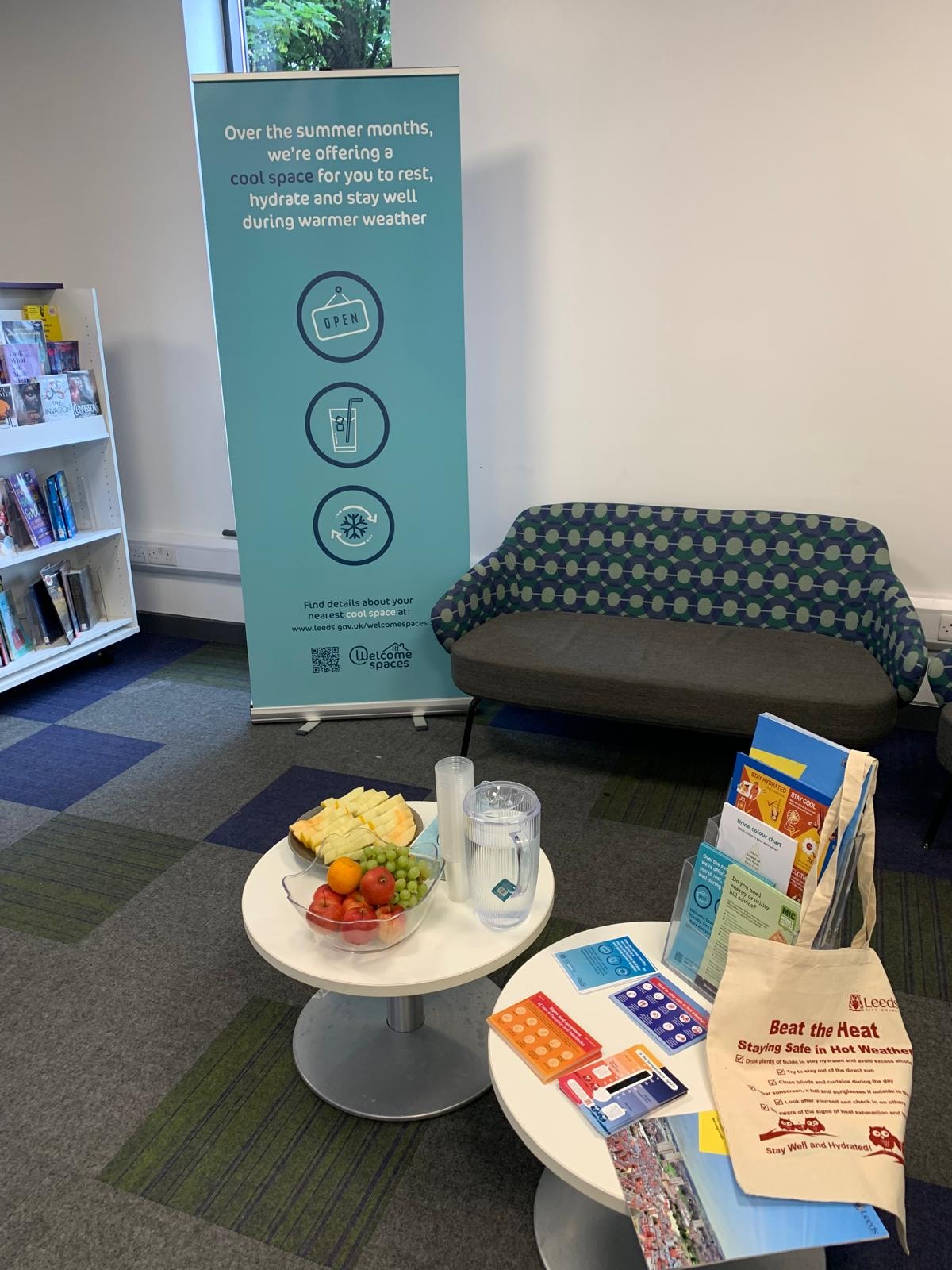 Cool spaces: A pilot has launched in Leeds where cool spaces will be open for people to help them stay comfortable and well during hot weather.

A selection of community hubs and libraries, and some leisure centres and neighbourhood networks will offer the service from 1 June to 30 September.