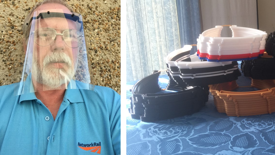 Network Rail signaller 3D prints thousands of visors for care workers: 3D printed face visors