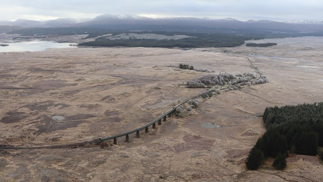 Temporary closure of West Highland Line will enable essential upgrades: Rannoch Viaduct in context