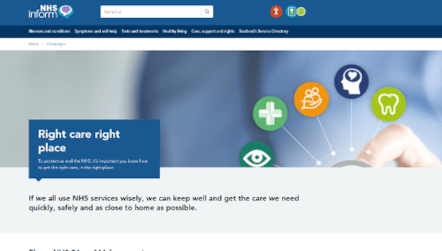 Right Care Right Place - NHS Inform Website