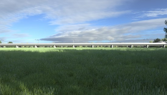 Artist's impression of the Thame Valley Viaduct in ten years time-8: Tags: Thame Valley, viaduct, CGI, artist's impression, EKFB