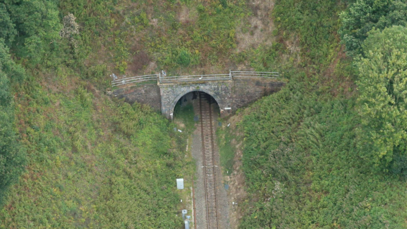Tunnel upgrades, landslip prevention and anti-flood work to make the West of England line more reliable for customers during 5-day closure between Axminster and Pinhoe: Honiton tunnel area view