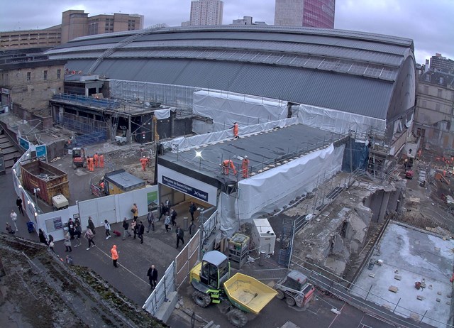Demolition work complete on Glasgow Queen Street station: 4 Oct 18 Timelapse camera image