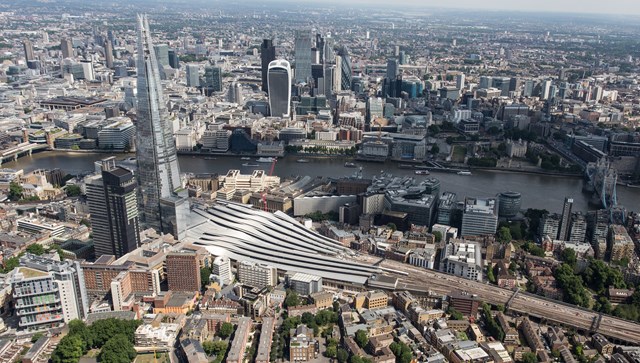 New platform and tracks at London Bridge station as Network Rail’s major redevelopment heads into the home straight: aerial - London Bridge (1)