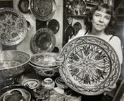 Julia Carter Preston in her studio at the Bluecoat, 1980. Image © LHCPF: Julia Carter Preston in her studio at the Bluecoat, 1980. Image © LHCPF