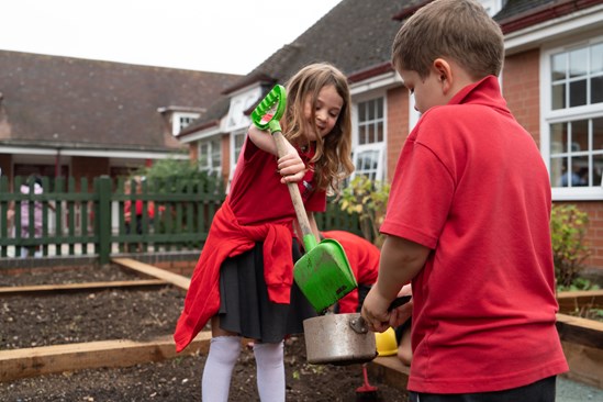 Balsall Common Primary School new play area 2: Credit HS2 Ltd