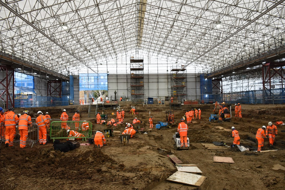 Inside St. James's September 2020: Credit: James O Jenkins
The archaeological excavation and research works at St James’s Gardens, Euston (euston, digging, tent, st james gardens, excavation)