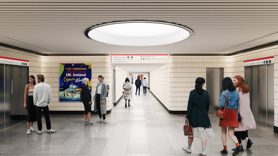 Cardiff Central station - eastern subway cropped