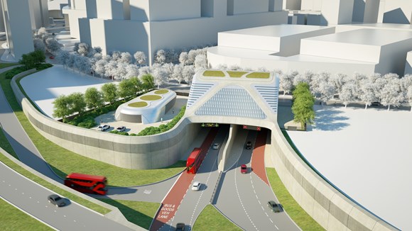 TfL Press Release - TfL granted powers to progress with Silvertown Tunnel: TfL Image - Greenwich Portal Overview