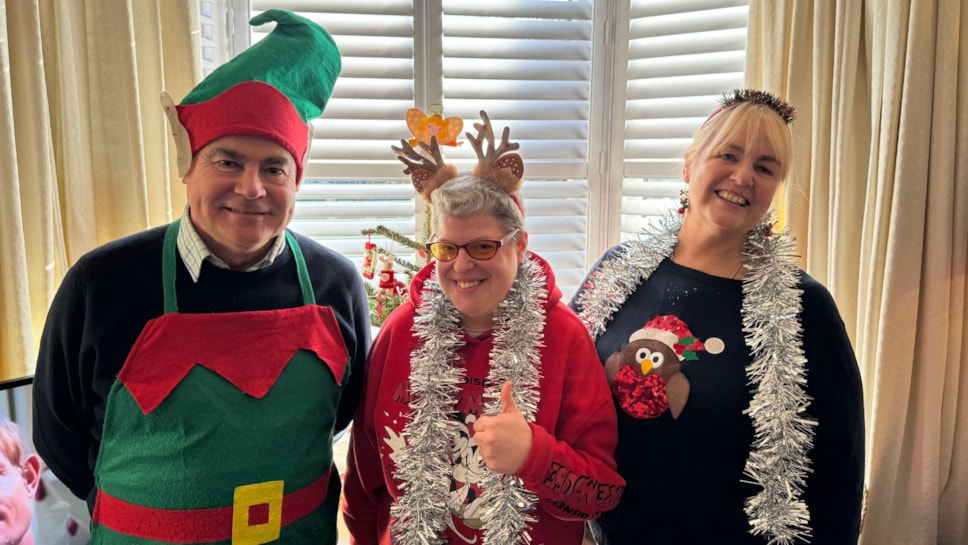 Mike, Clare and Kim from the Shared Lives scheme