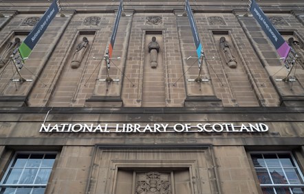 View of the exterior of the National Library of Scotland's George IV Bridge building in Edinburgh.