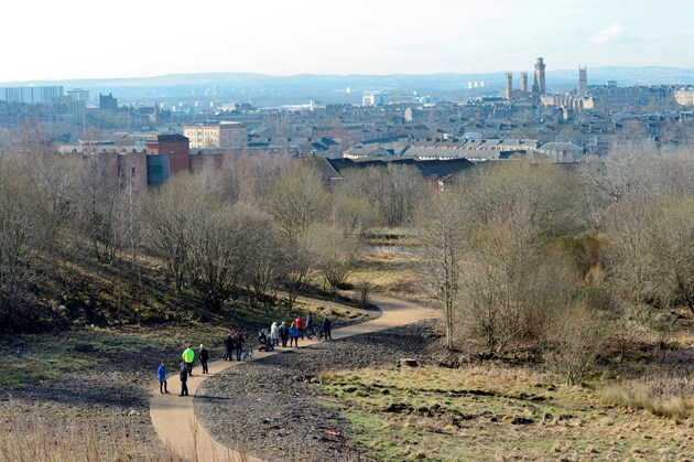 Planning for Great Places - photo from GIF Claypit-D6261 - view over site with people on path
