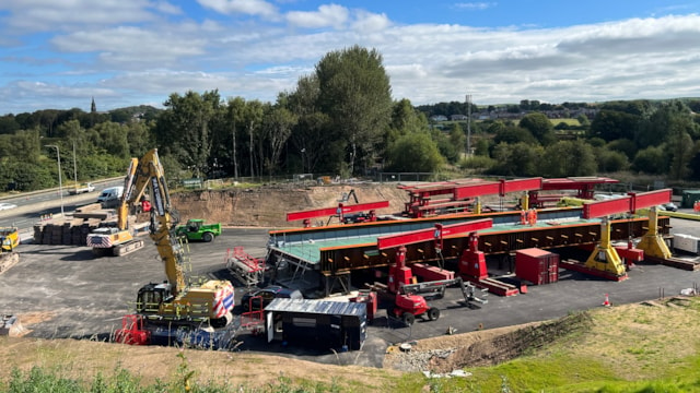 Major rail and M62 motorway closures this weekend: The purpose built worksite where the new bridge is being constructed