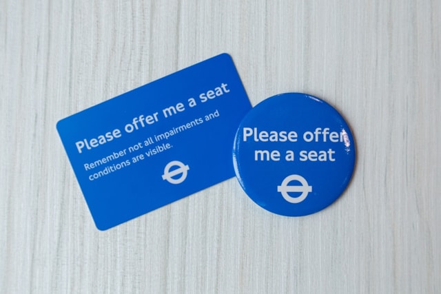 TfL Image - Please offer me a seat badge