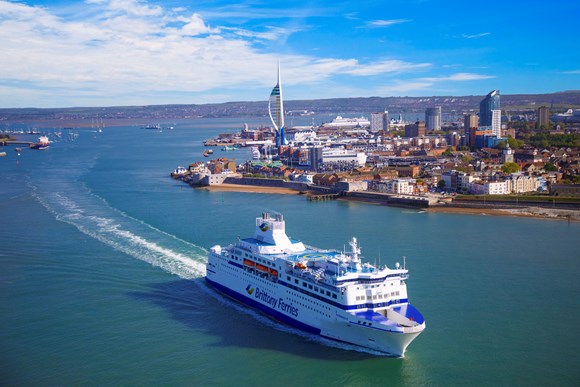Brittany Ferries commits to Portsmouth with contract extension: Brittany Ferries Normandie in Portsmouth (3) (002)