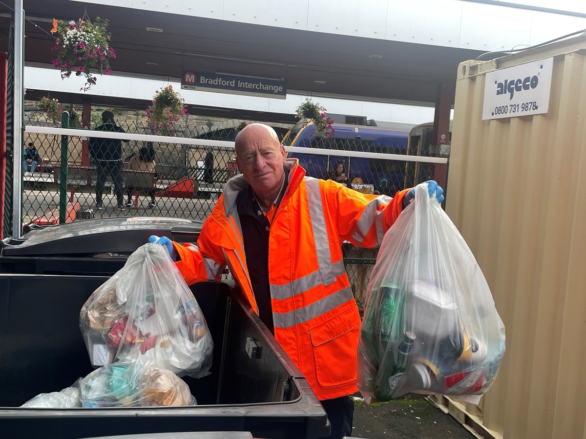 Image shows Dave Anderson at Bradford Interchange station (3)