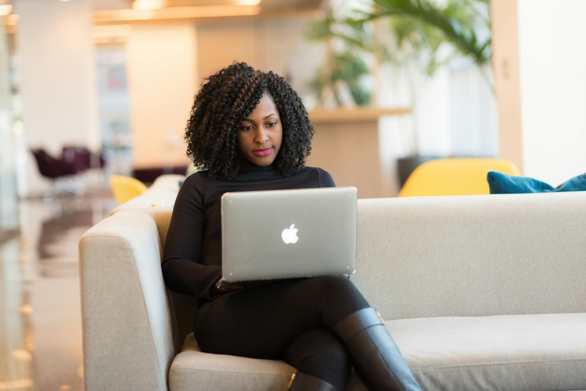 Woman with laptop