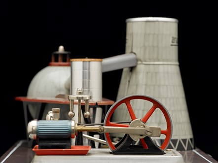 Steam powered nuclear power station toy, by Wilhelm Schroder and Co., 1965 Image © National Museums Scotland (2)