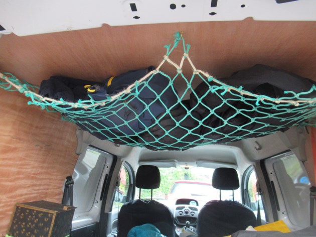 Forvie NNR - Netting used for storage in a van - credit SNH