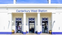 Canterbury West station following repainting: Canterbury West station following repainting