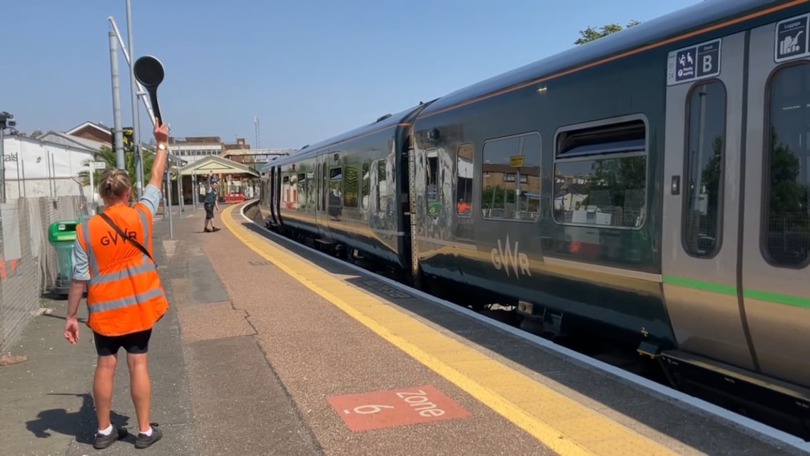 Full-length platform access to be restored at Paignton station next week following devastating July fire: Trains returned to the far end of Platform 2 at Paignton one week after a fire (taken 29 July 2026)