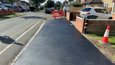 A section of Shirley Avenue after the footway preservation trial was completed