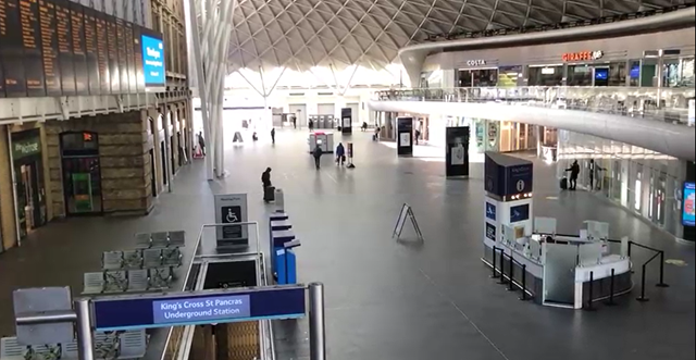 Network Rail thanks commuters as figures show over 90% decrease in King’s Cross station users during Covid-19 crisis: Network Rail thanks commuters as figures show over 90% decrease in King’s Cross station users during Covid-19 crisis