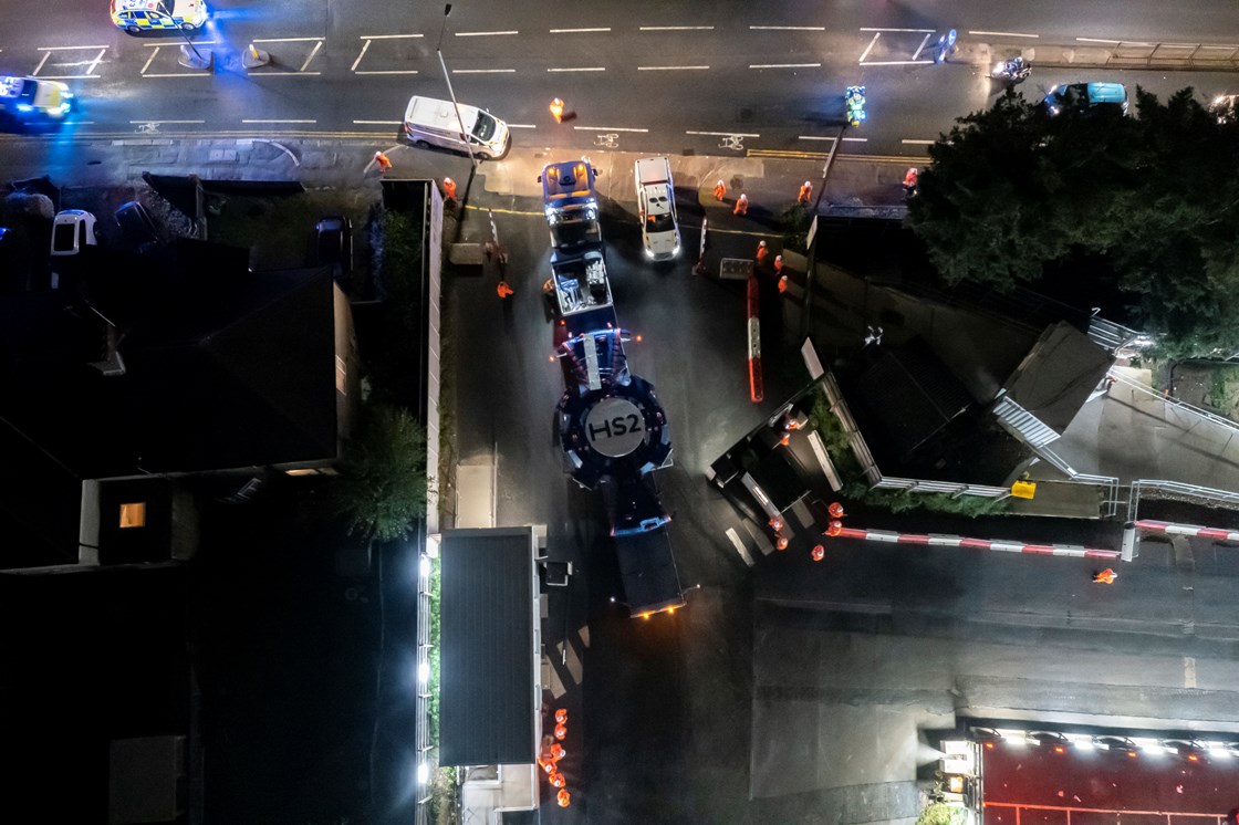 First two London Tunnels TBMs arrive in West Ruislip-7: Cutter head for one of the first two London TBMs transported to West Ruilsip. 

Tags: Tunnelling, Engineering, TBMs, Tunnel Boring Machines, London, West Ruislip, SCS JV