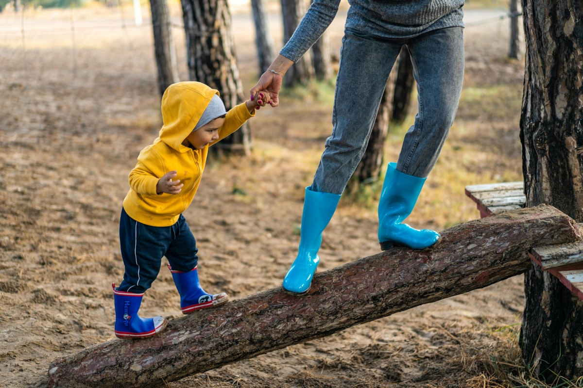Child holding hands