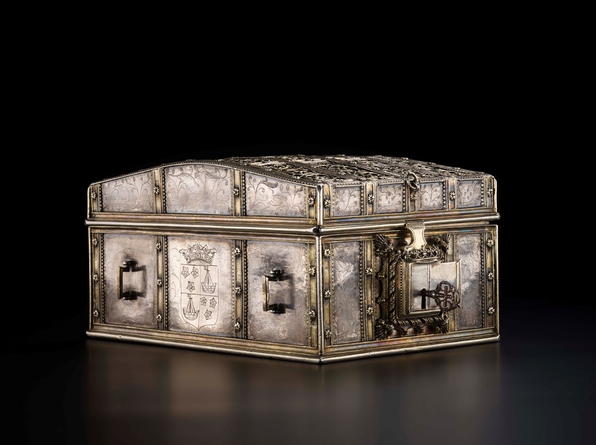 01. Silver casket. Image copyright National Museums Scotland