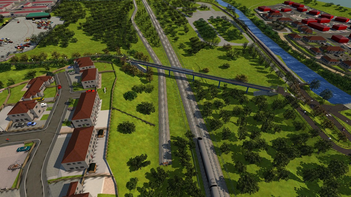 Aerial View Looking East