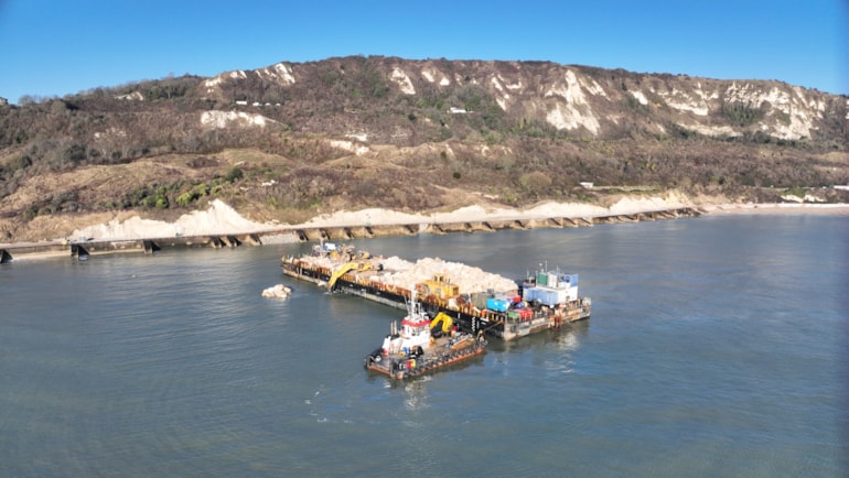 Major engineering work at Folkestone Warren to protect the railway from landslips makes good progress