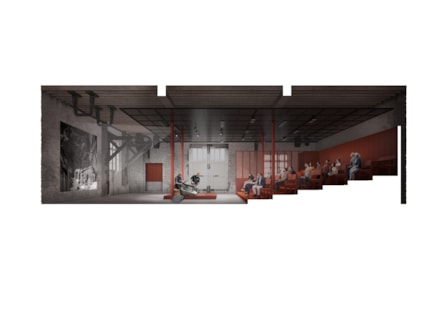 National Slate Museum's redevelopment visual of proposed new slate splitting theatre.