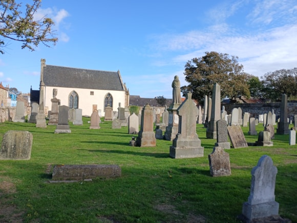 Headstone inspections underway at Pittenweem Churchyard: Pittenweem Churchyard-2