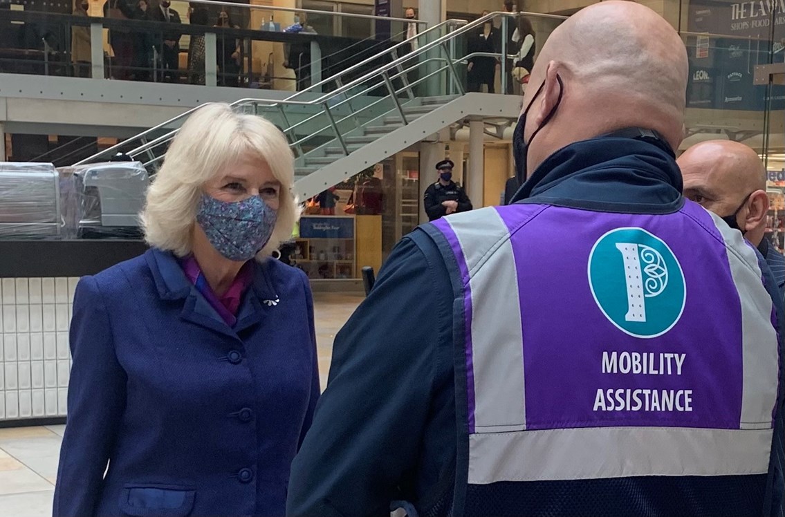 The Duchess of Cornwall met station workers at Paddington