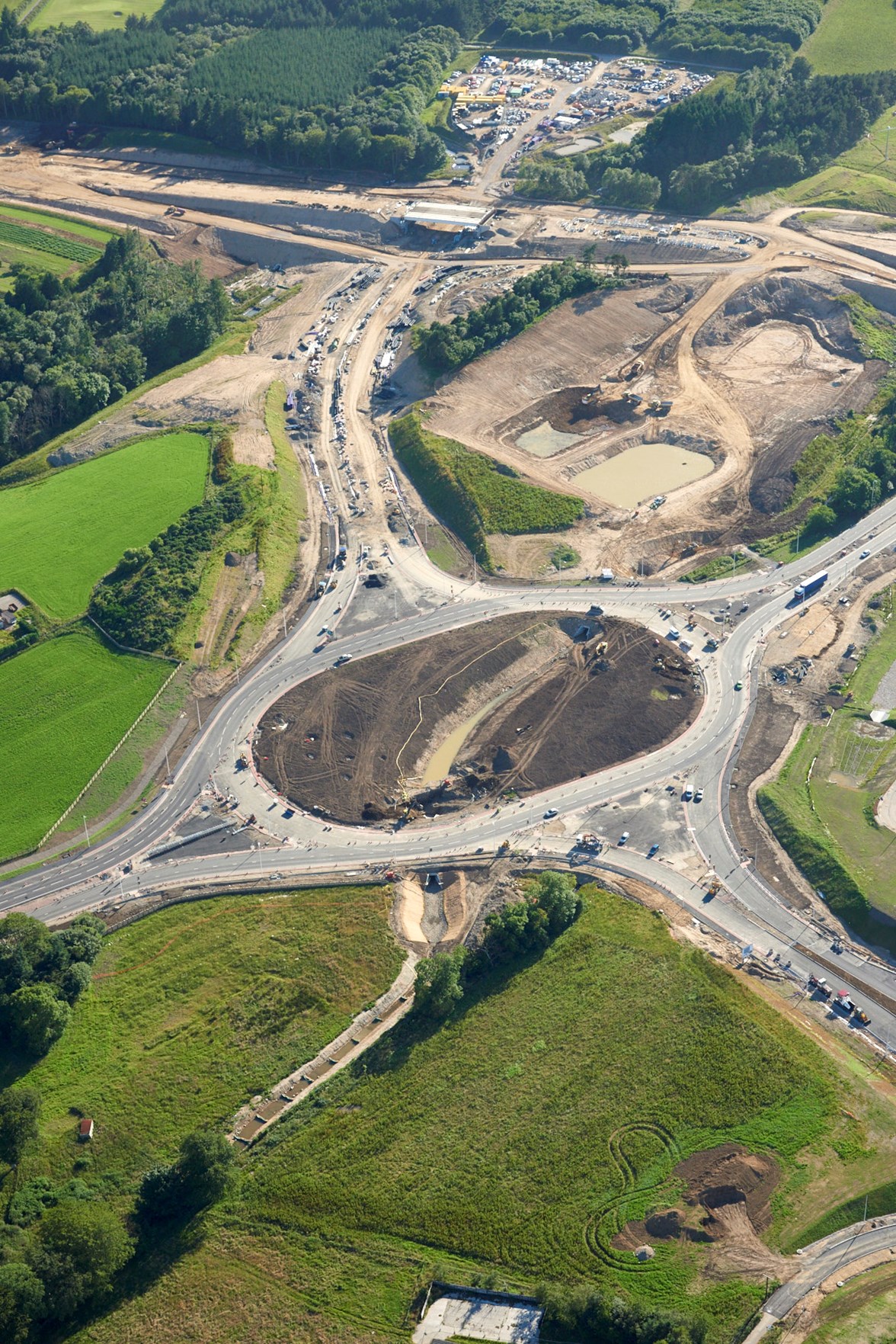 AWPR - Aerial View of Craibstone junction Nearing Completion