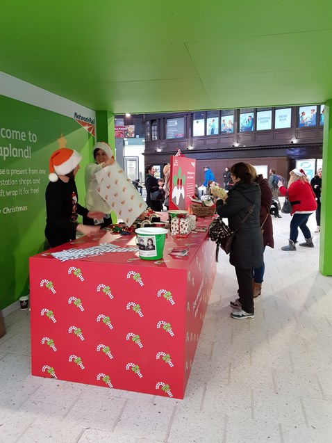 A free Christmas present wrapping service is on offer
