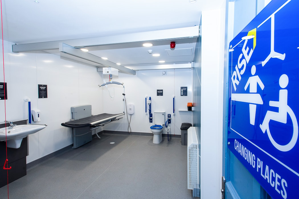 The Changing Places facility at Lancaster is larger than standard accessible toilets and is available to support people with a range of needs.