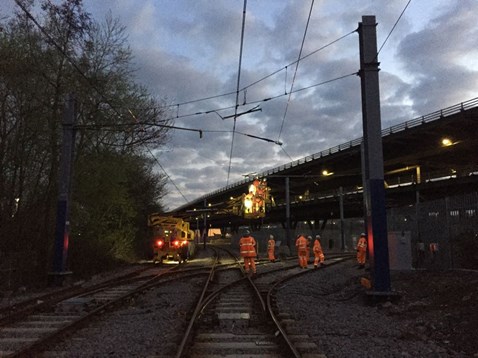 at work on Tram Train infrastructure