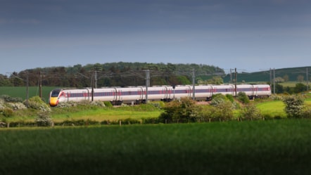 An LNER Azuma travels along, credit LNER (1)