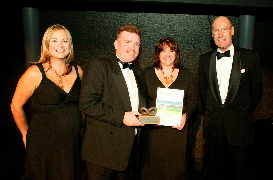 Innovation Award winner - Merseytravel: Presented by Philippa Forrester and John Armitt, Network Rail's Chief Executive. Won by Merseytravel for Liverpool South Parkway station, where £32m has been invested in building an environmentally friendly and sustainable station that will benefit the local and wider community long into the future.