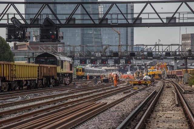 London Bridge worksite panorama: London Bridge worksite panorama