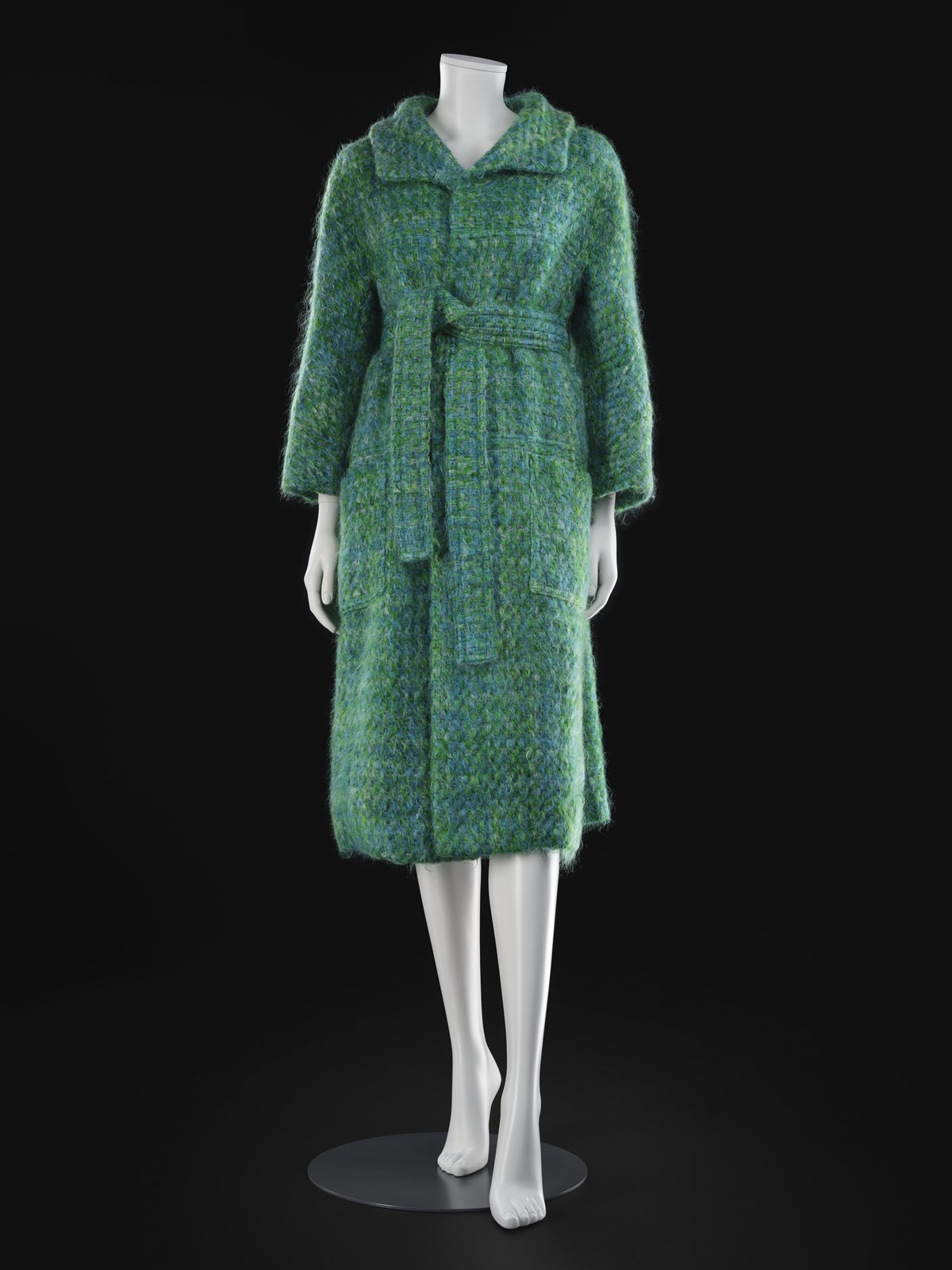 Coat with a belt, part of the Bernat Klein Collection. Image © National Museums Scotland (2)-min
