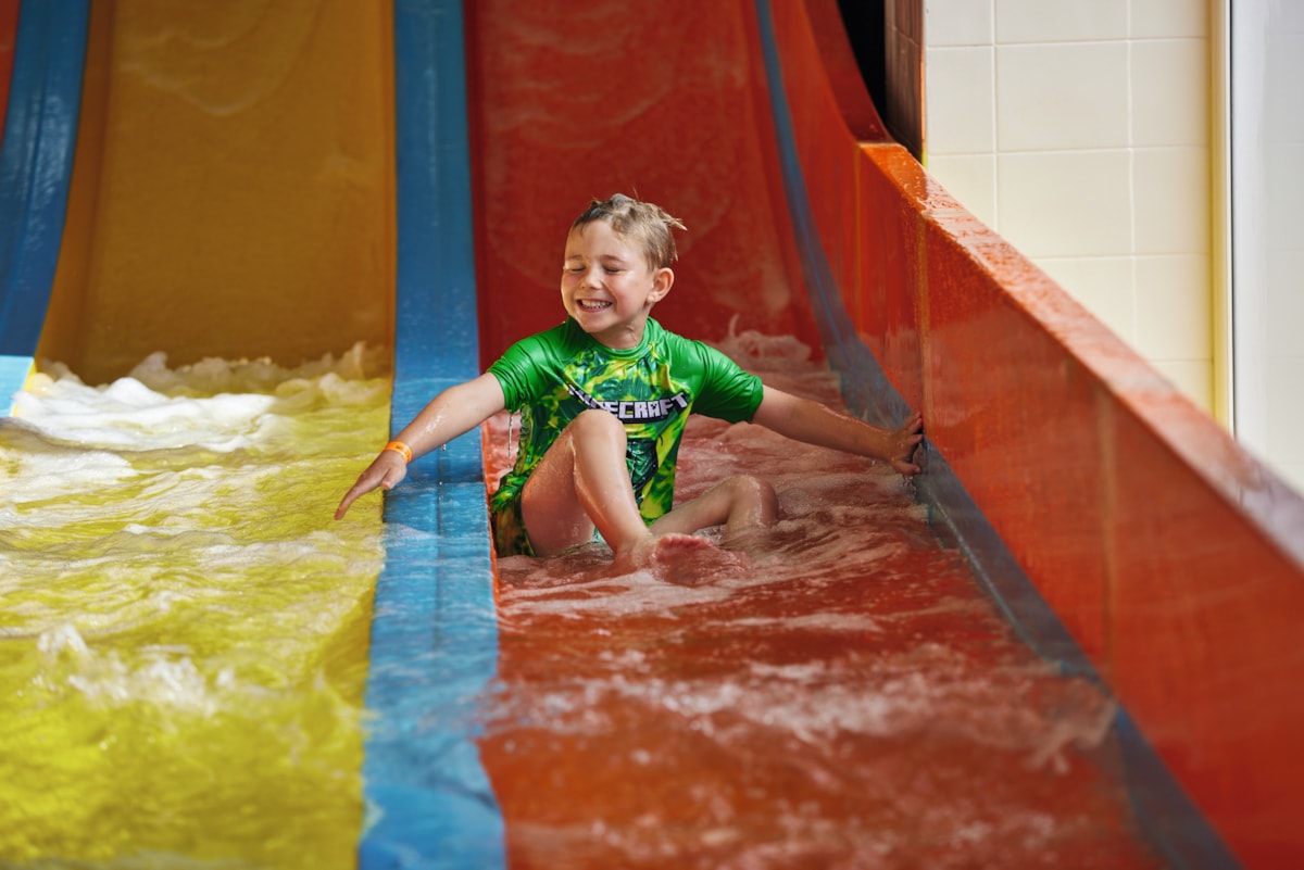 Indoor pool slide, Blue Dolphin